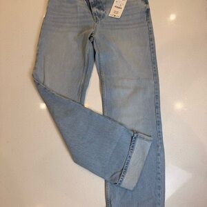 Zara Light Blue Wide-Leg Jeans